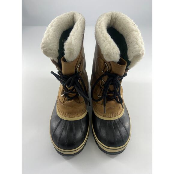 Sorel Boots Womens Size 6 Brown Tan Black Caribou Waterproof Winter Warm - Picture 8 of 10